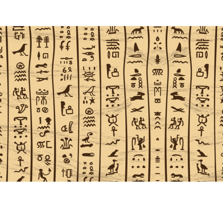 Egiptietiški hieroglifai svetainės sieninis paveikslas - „Tenstickers“