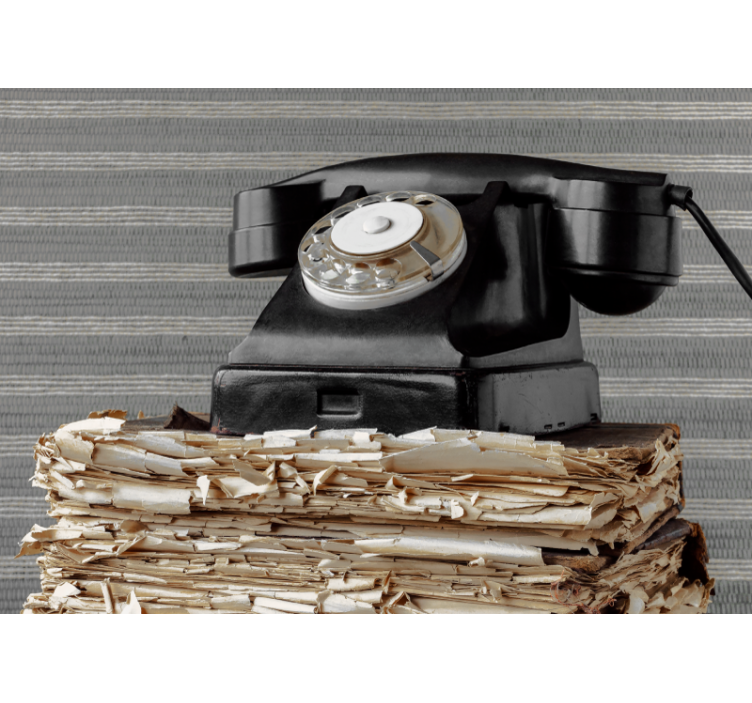 Transporto priemonių sienų freska senovinis telefonas - „Tenstickers“