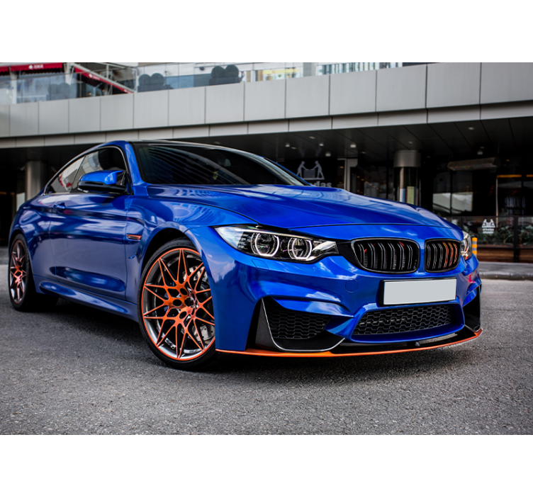 Miegamojo mėlyna sportinio automobilio sieninė tapyba - „Tenstickers“