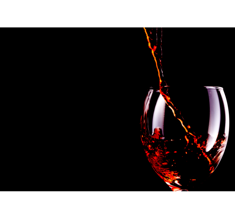 Raudono vyno įdaro taurė 3d sieninė tapyba - „Tenstickers“