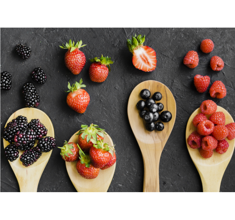 Gėlių sienos freska uogų kolekcijos ekspozicija - „Tenstickers“