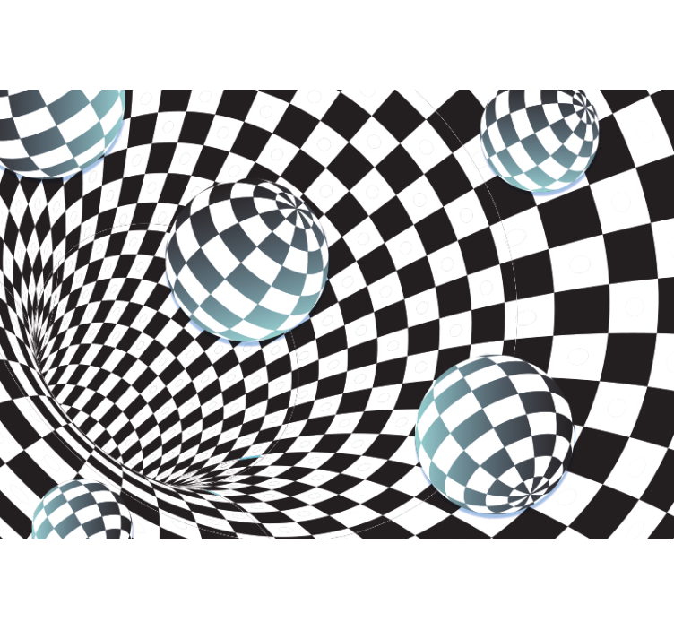 Abstraktus sienų freska iliuzinė sferų struktūra - „Tenstickers“