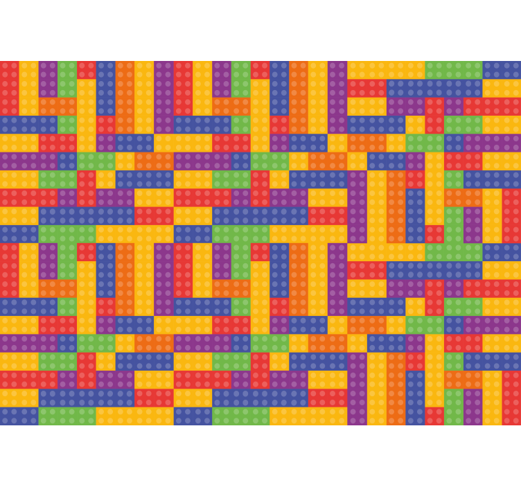 Spalvingas blokų raštas tekstūruotos sienų freska - „Tenstickers“