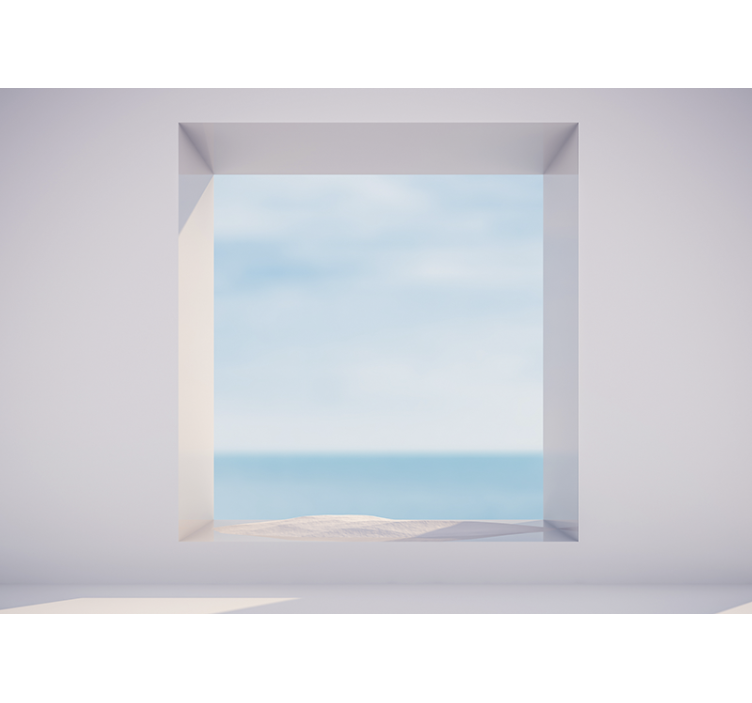 Stogo langas su vaizdu į jūrą 3d sieninis paveikslas - „Tenstickers“