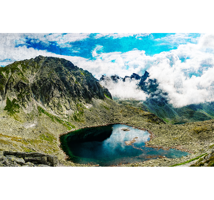 Lenkų tatra su ežero kalnų sienos fototapetai - „Tenstickers“