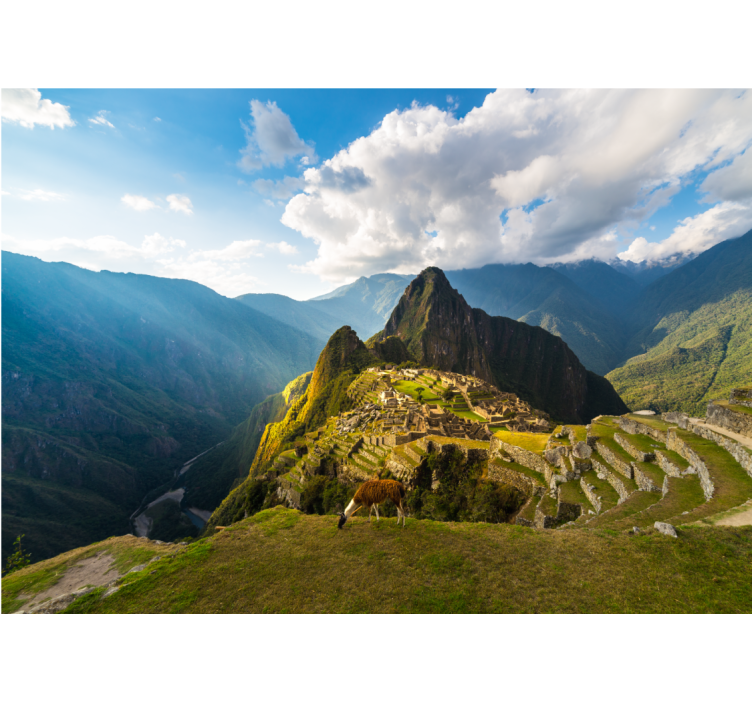 Peizažo sienos freska machu picchu panorama - „Tenstickers“