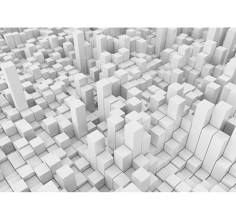 Geometrinės mono struktūros abstraktus sienų freska - „Tenstickers“