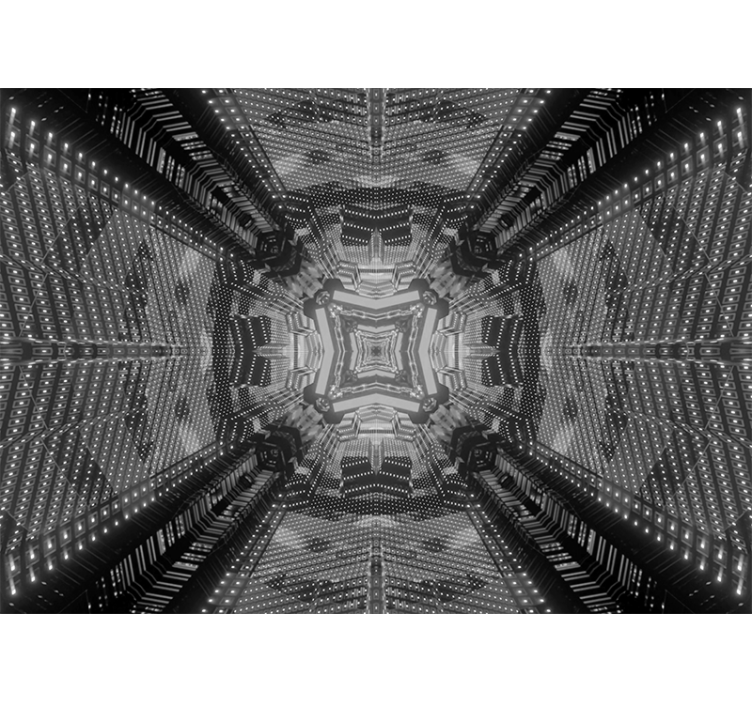 Abstraktus sienų freska su sudėtingais geometriniais raštais - „Tenstickers“