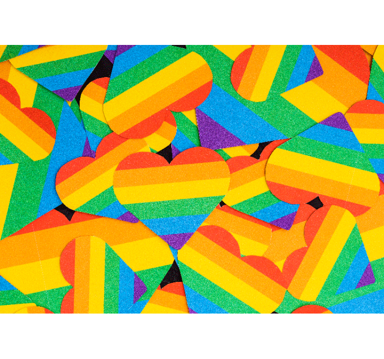 Spalvingi širdies raštai meilės sienos freska - „Tenstickers“