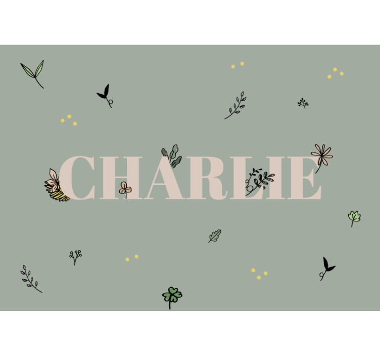 Gėlių vardo dizainas vaikų miegamojo sienų freska - „Tenstickers“