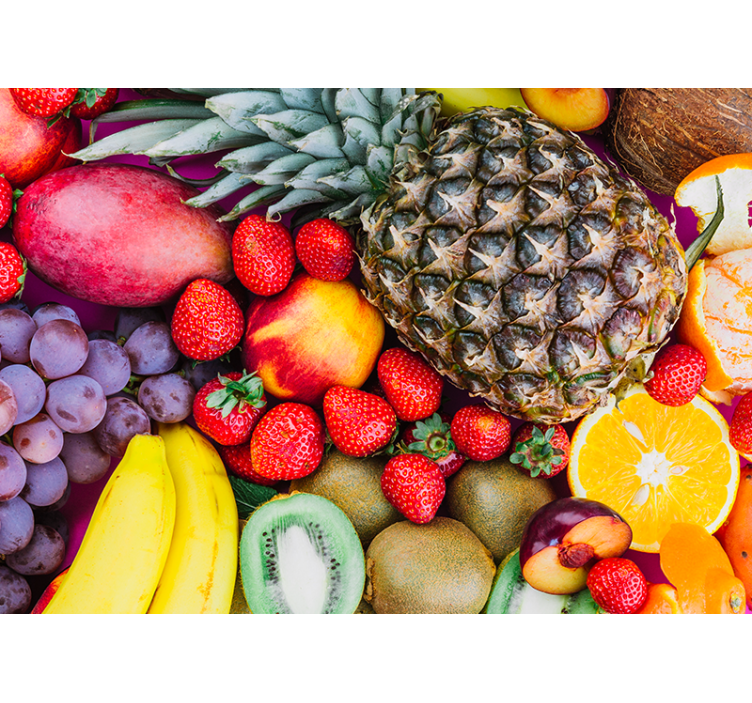 Gėlių sienos freska spalvingų vaisių derinys - „Tenstickers“