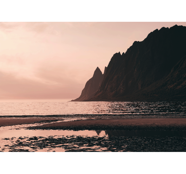 Pakrantės horizonto vaizdas peizažo sienos freska - „Tenstickers“