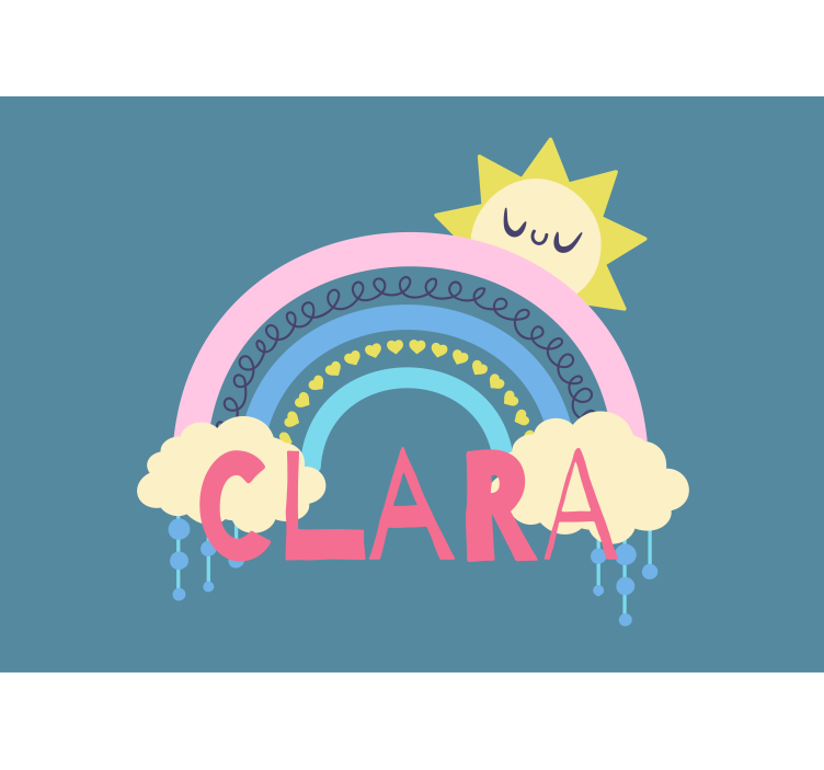 Vaikų miegamojo sienų freska linksma vaivorykštė - „Tenstickers“