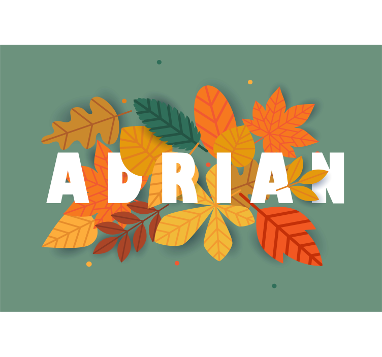 Rudens lapai ir pavadinkite paauglių sienų fototapetai - „Tenstickers“