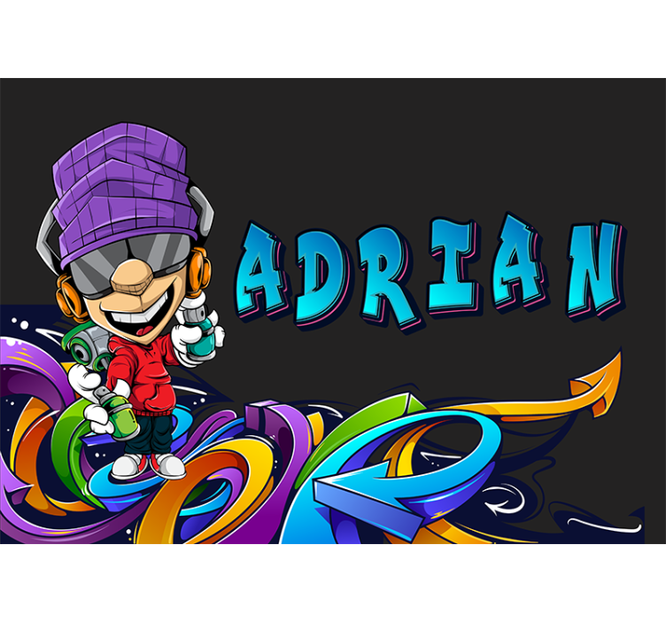 Mmiesto meno sienų freska Šauni animacinė personažė - „Tenstickers“