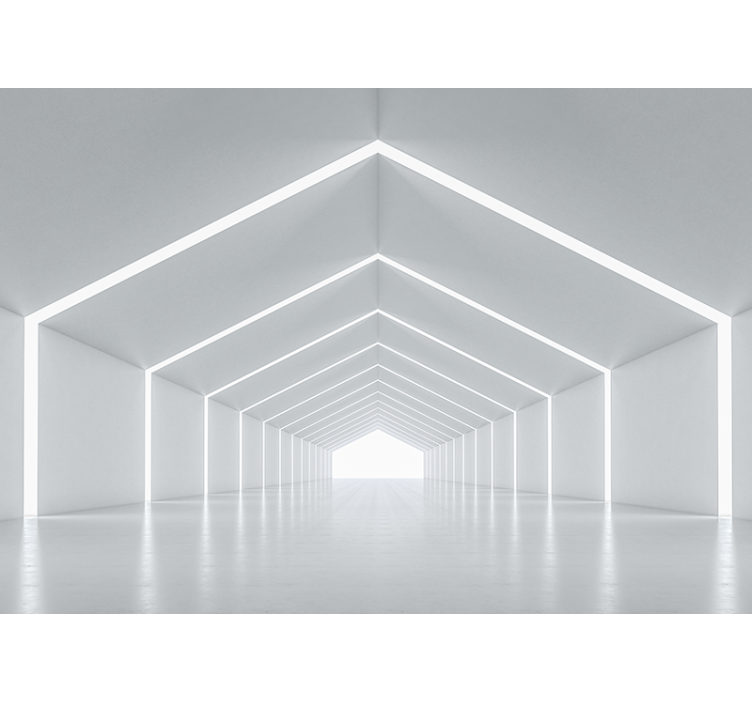 Geometrinė šviesos struktūra modernus sienų freska - „Tenstickers“