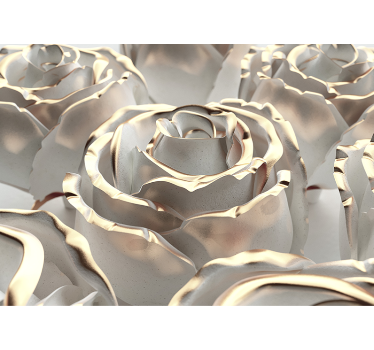 Rožių sienos freska elegantiškų rožių kompozicija - „Tenstickers“