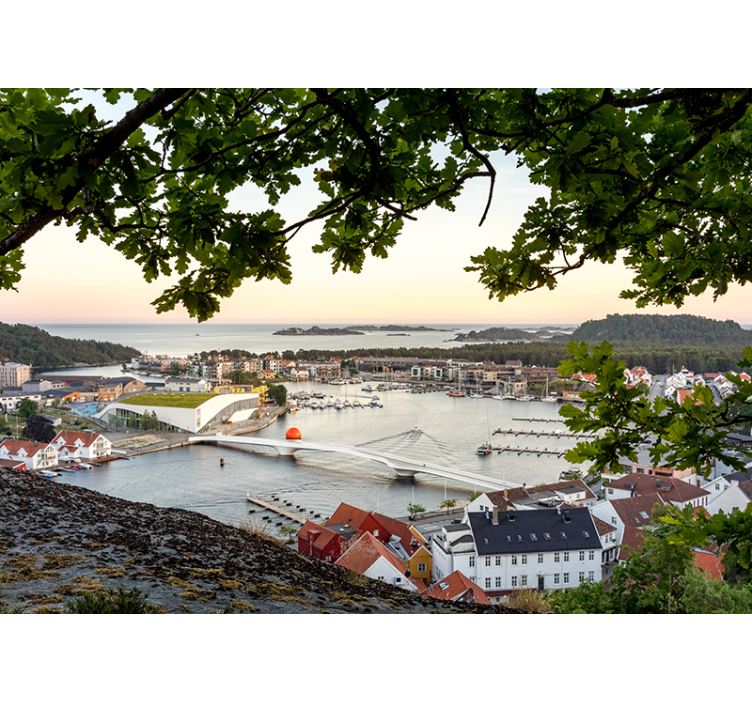 Miesto sienų freska Žavingas pajūrio vaizdas - „Tenstickers“