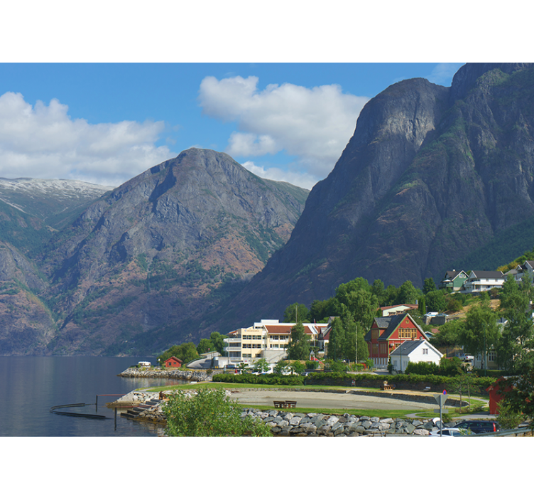 Namai su vaizdu į kalnus peizažo sienos freska - „Tenstickers“