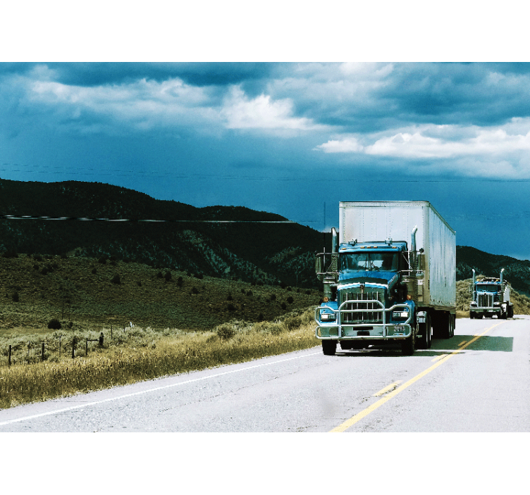 Sunkvežimis gražiu kraštovaizdžiu - „Tenstickers“