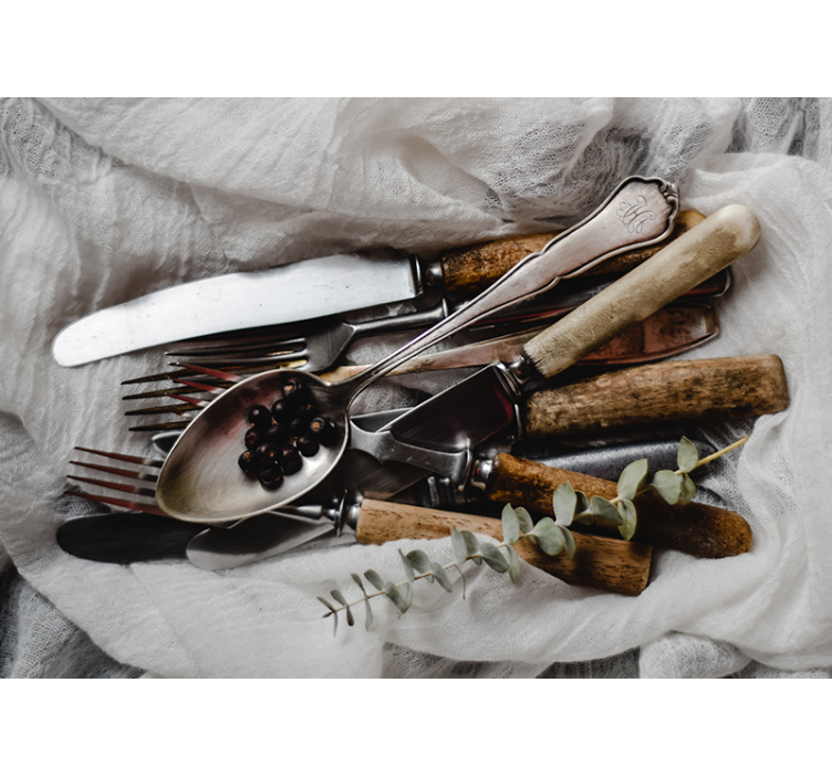 Senovinių indų ansamblis virtuvės sienos freska - „Tenstickers“