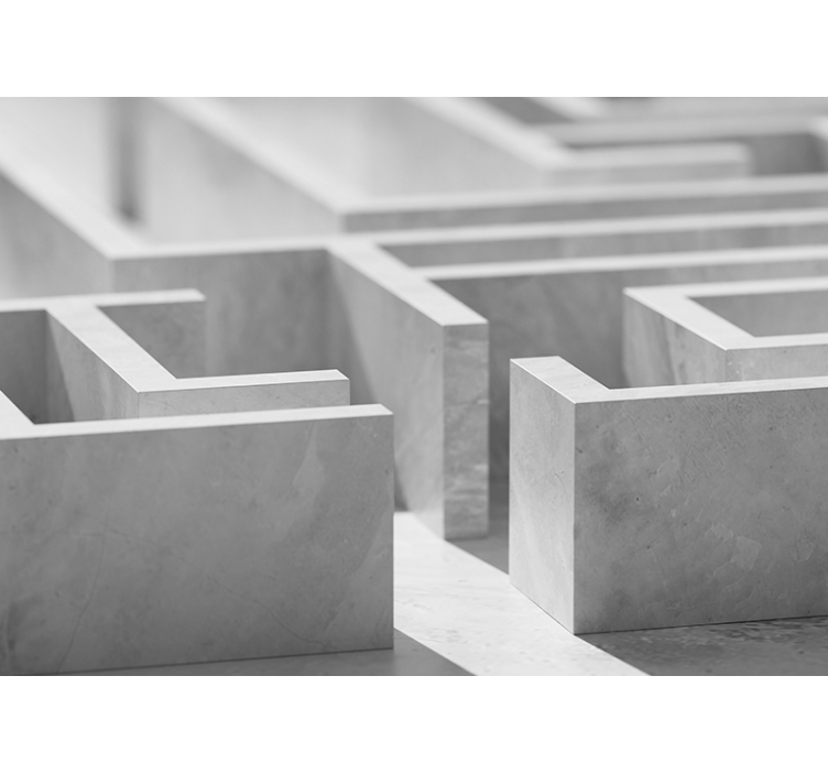 Abstraktus sienų freska labirinto struktūros detalės - „Tenstickers“