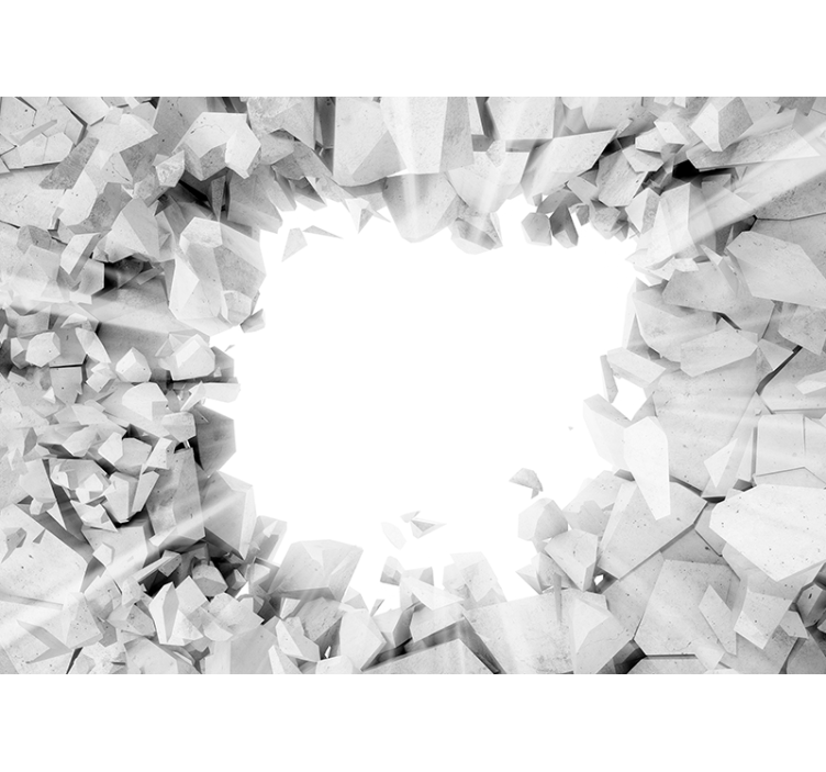 Sulaužyta betono tekstūra 3D  sienų freska - „Tenstickers“