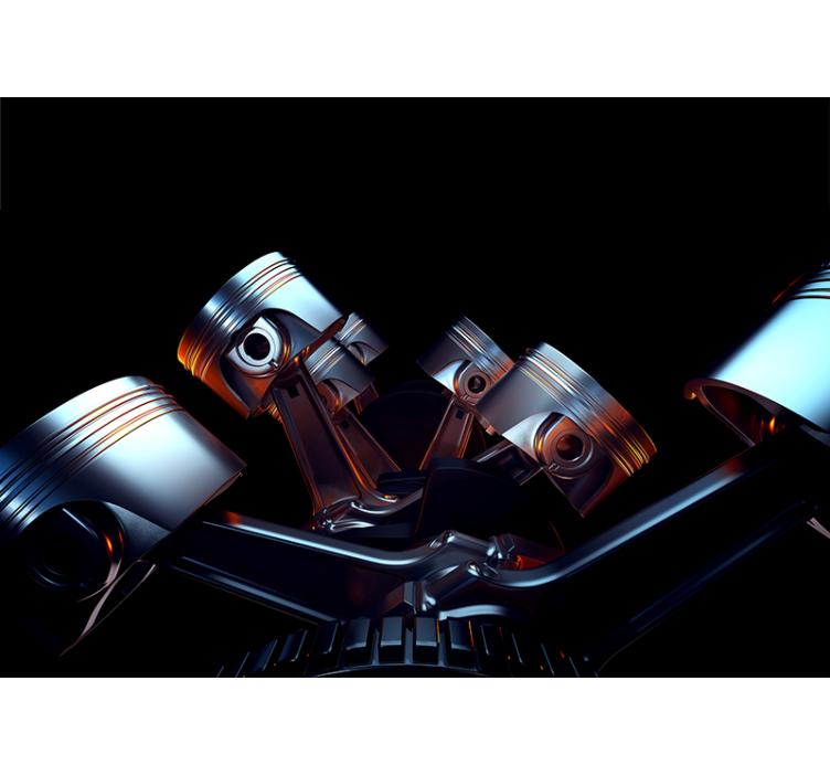 Variklis iš automobilio sieninės tapetos - „Tenstickers“