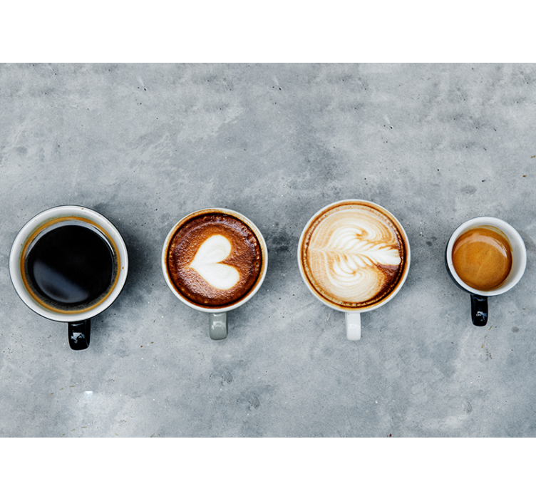 Keturi skirtingi kavos sieniniai paveikslai - „Tenstickers“