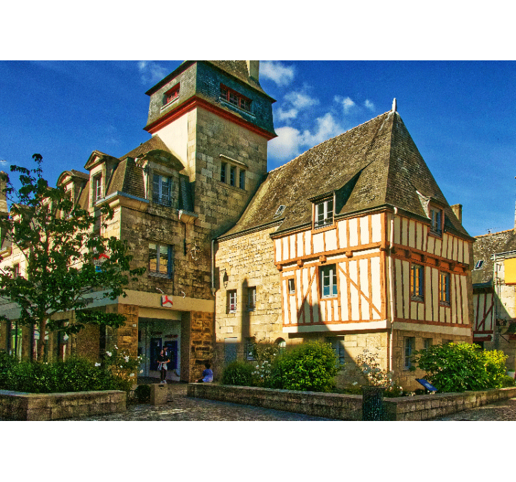 Miesto sienų freska istorinė prancūzijos architektūra - „Tenstickers“