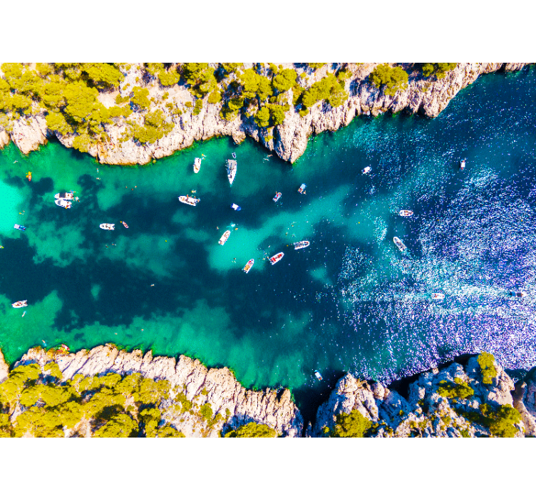 Gražus mėlynas vandens prieškambario paveikslas - „Tenstickers“