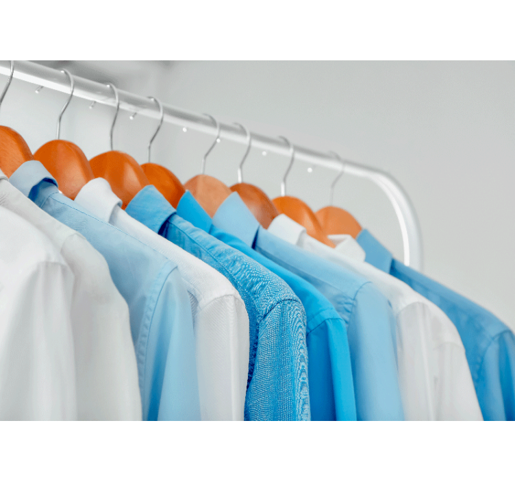 Kabantys mėlyni marškiniai tekstūruotos sienų freska - „Tenstickers“