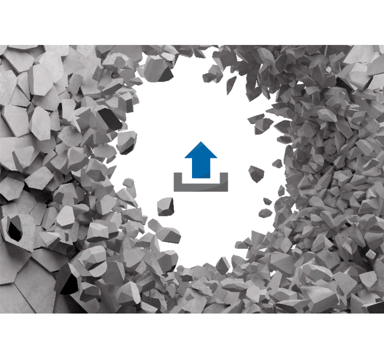 Gyvūnų sienų freska zebra kylanti iš uolų - „Tenstickers“