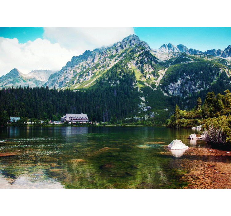 Lenkų tatry ežero kalnų sienų paveikslas - „Tenstickers“
