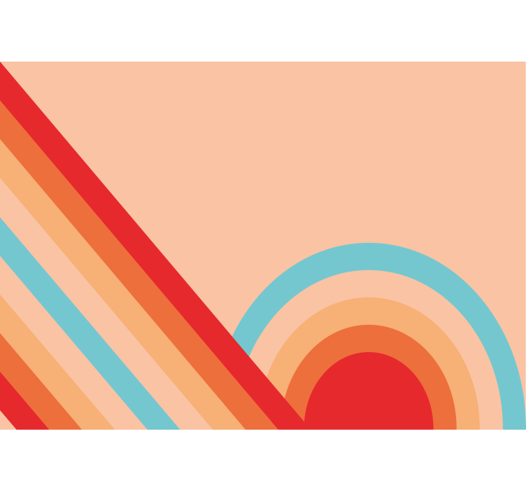 Tekstūros sienų freska retro geometriniai raštai - „Tenstickers“