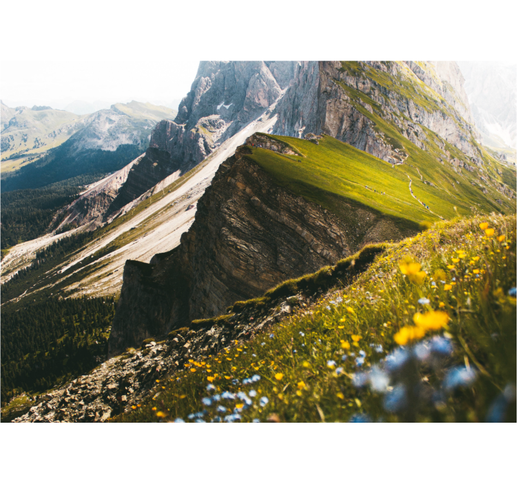 Peizažo sienos freska kalnų kraštovaizdis - „Tenstickers“