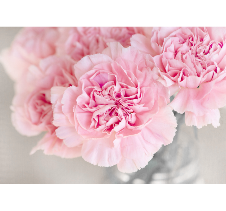 Gėlių sienos freska mielos rožinės žiedlapės - „Tenstickers“