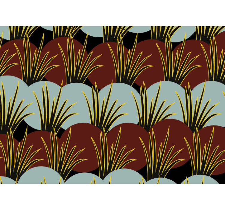 Gamtos sienų tapyba stilizuotais žolės raštais - „Tenstickers“