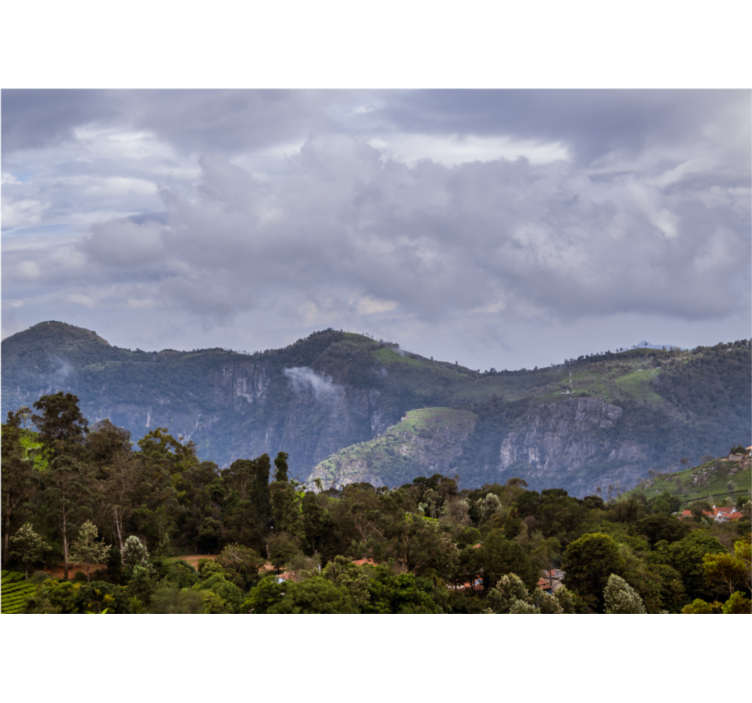 Peizažo sienos freska ramus kalnų vaizdas - „Tenstickers“