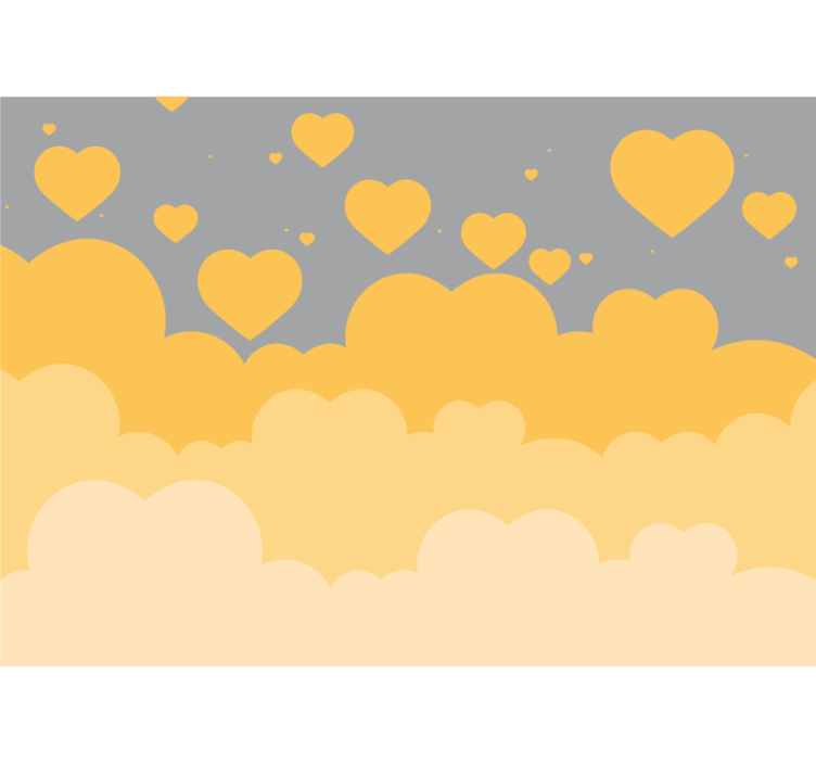 Plaukiojantys širdies raštai meilės sienos freska - „Tenstickers“