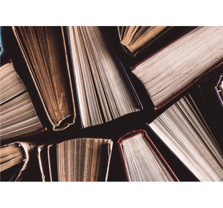 Kietų knygų senovinis sieninis paveikslas - „Tenstickers“