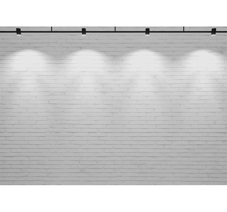 Sklandžiai pilkos plytos sienos plytų sienos paveikslas - „Tenstickers“