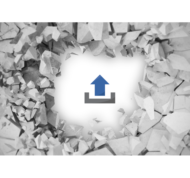 Skaldytas betonas su nuotrauka pagal sieną - „Tenstickers“