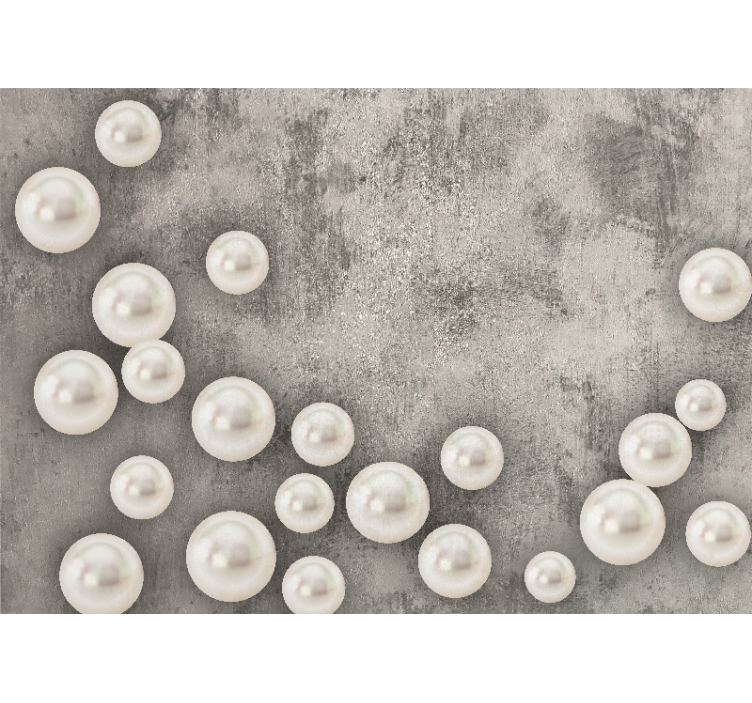 Tekstūruotos sienų freska delikatus perlų išdėstymas - „Tenstickers“