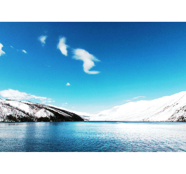 Peizažo sienos freska su sniegu padengtais kalnais - „Tenstickers“