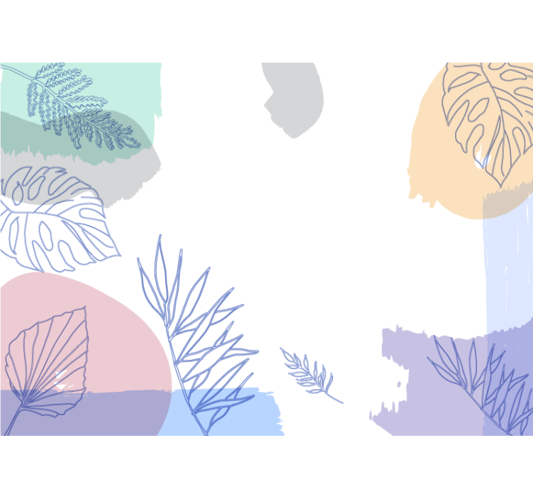 Gamtos sienų tapyba lapų geometrinės formos - „Tenstickers“