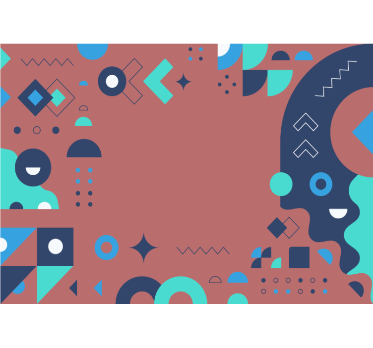 Abstraktus sienų freska geometrinių raštų kompozicija - „Tenstickers“