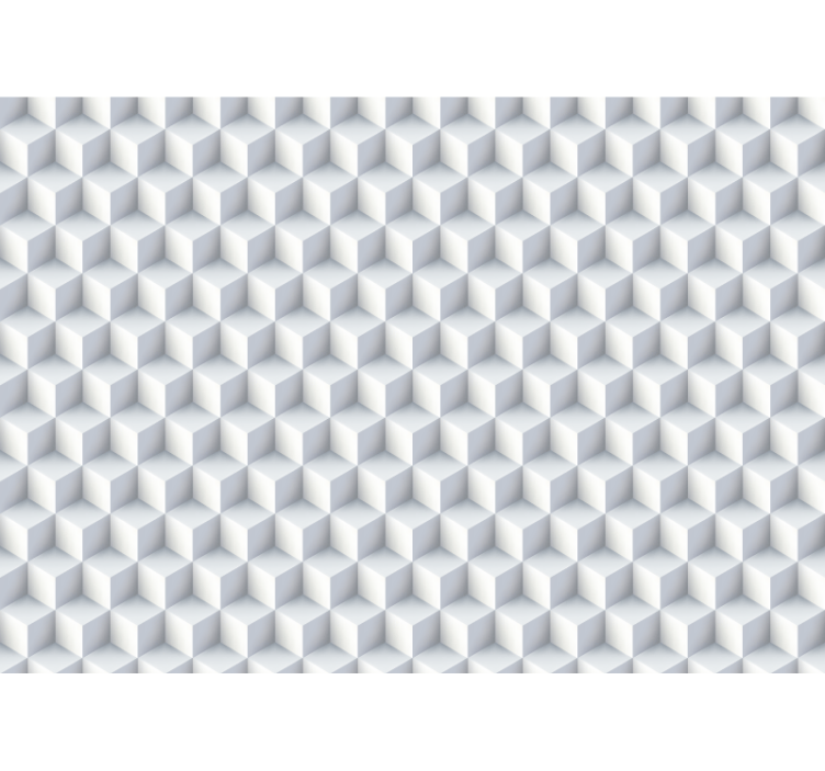 Daugybė baltų kubelių 3d sienų paveikslas - „Tenstickers“