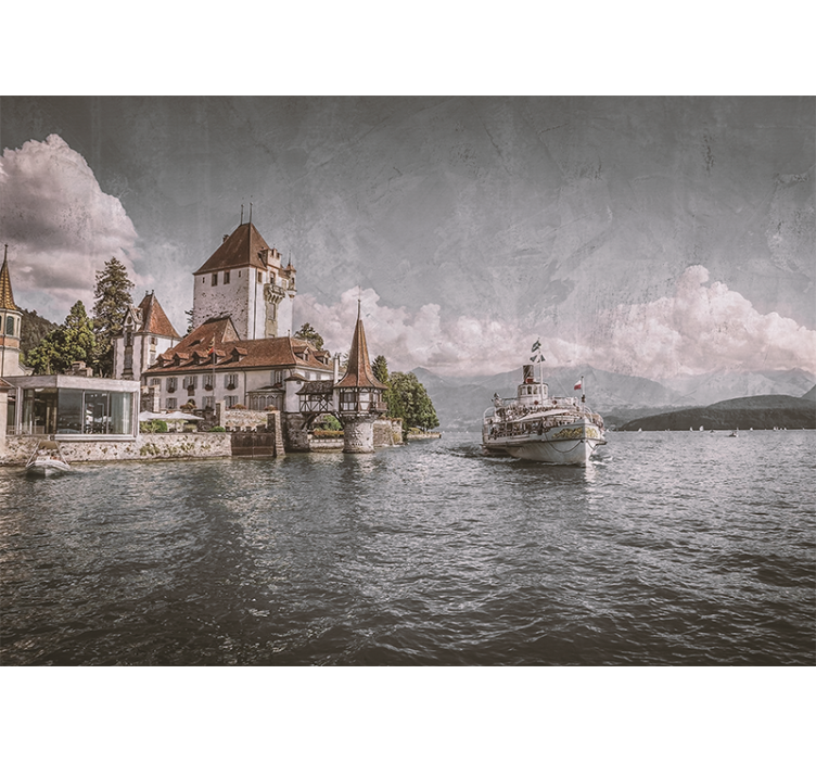 Miesto sienų freska paveldėtos tvirtovės vaizdas - „Tenstickers“