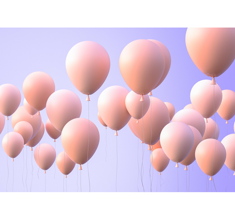 Meilės sienos freska džiaugsmingi balionų momentai - „Tenstickers“